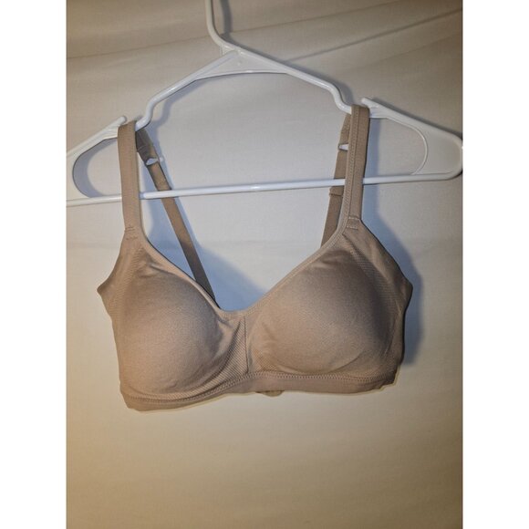 Warners Beige Nude Softcup Wireless Bra Womens Size Small Stretch Paded - Picture 1 of 2